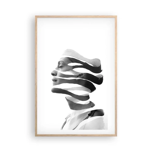 Plakat i ramme af lyst egetræ - Et surrealistisk portræt - 61x91 cm