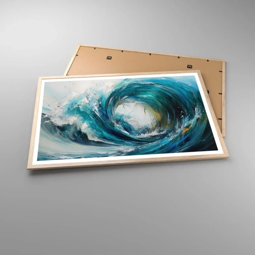 Plakat i ramme af lyst egetræ - Havets portal - 91x61 cm