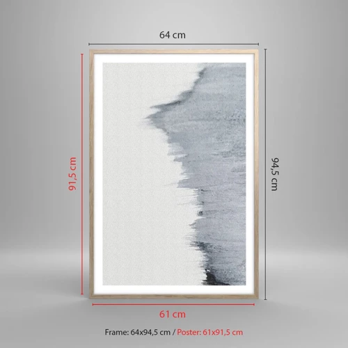 Plakat i ramme af lyst egetræ - Mystisk plade - 61x91 cm