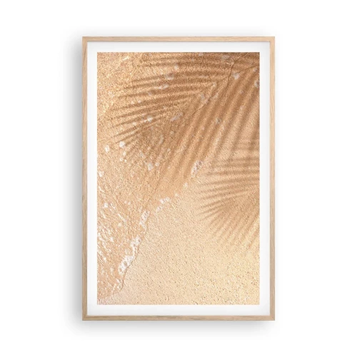 Plakat i ramme af lyst egetræ - Skyggen af en varm sommer - 61x91 cm
