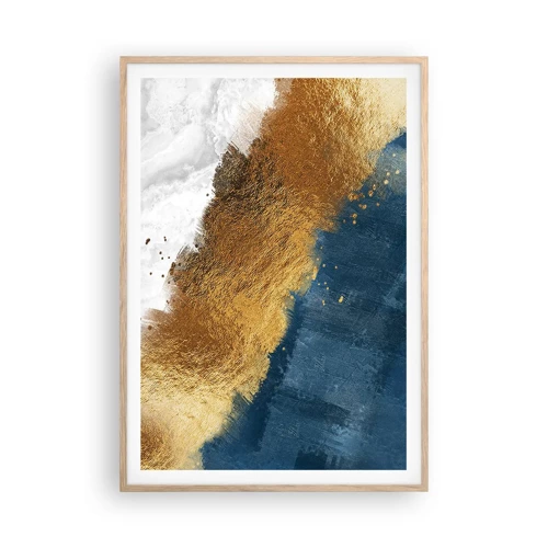 Plakat i ramme af lyst egetræ - Sommerens farver - 70x100 cm