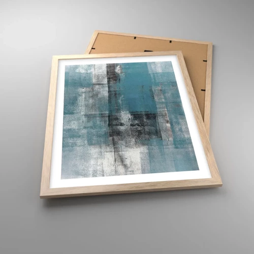 Plakat i ramme af lyst egetræ - Vand og luft - 40x50 cm
