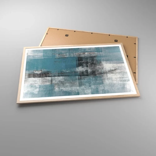 Plakat i ramme af lyst egetræ - Vand og luft - 91x61 cm