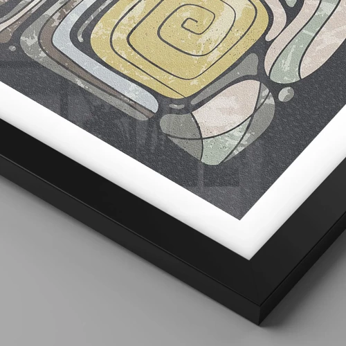 Plakat i sort ramme - Abstraktion i en præcolumbiansk ånd - 70x50 cm