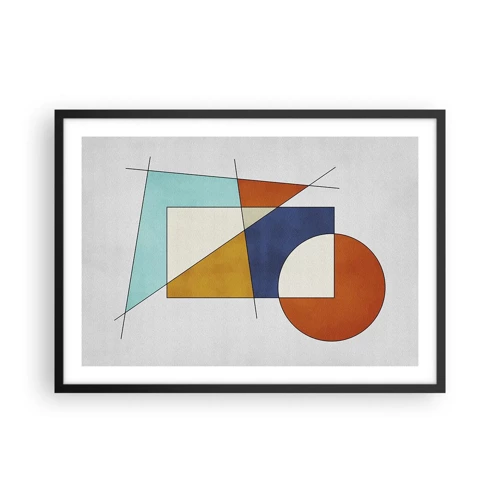 Plakat i sort ramme - Abstraktion: modernistisk leg - 70x50 cm