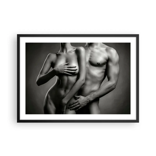 Plakat i sort ramme - Adam og Eva - 70x50 cm