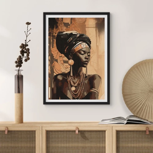 Plakat i sort ramme - Afrikansk majestæt - 50x70 cm