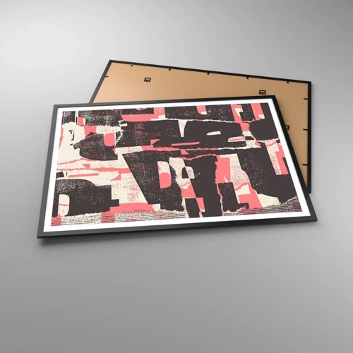 Plakat i sort ramme - Al trængsel og travlhed - 100x70 cm