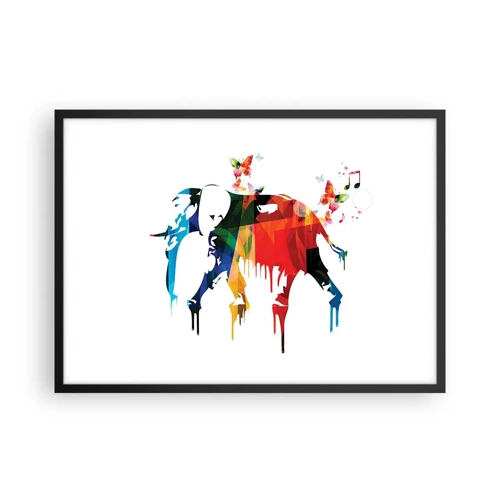 Plakat i sort ramme - Alle kan danse - 70x50 cm