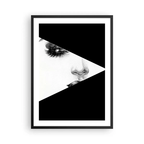 Plakat i sort ramme - Altid uopdaget - 50x70 cm