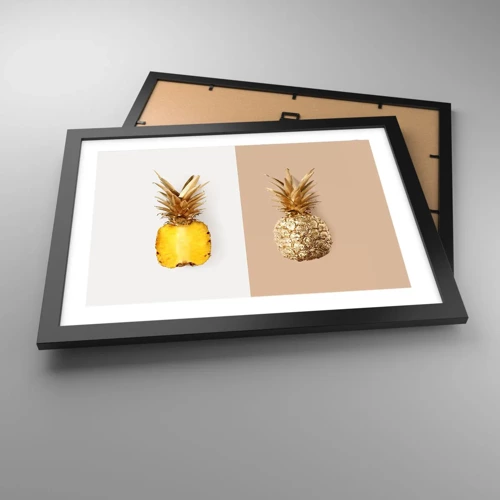 Plakat i sort ramme - Ananas til os - 40x30 cm