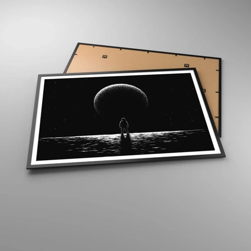 Plakat i sort ramme - Ansigt til ansigt - 100x70 cm