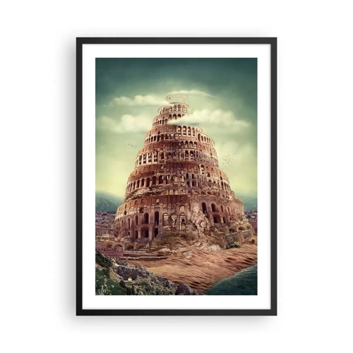 Plakat i sort ramme - Babelstårnet - 50x70 cm