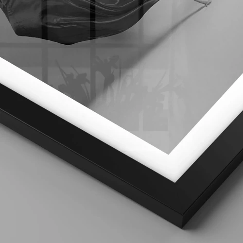 Plakat i sort ramme - Bevinget af musik - 40x50 cm