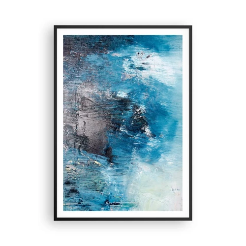 Plakat i sort ramme - Blå rapsodi - 70x100 cm