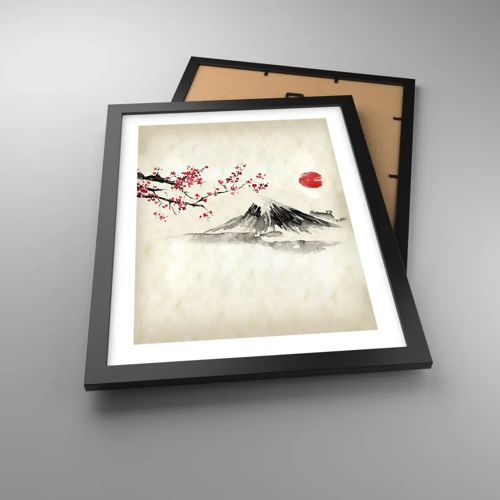 Plakat i sort ramme - Bliv forelsket i Japan - 30x40 cm