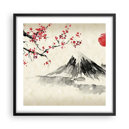 Plakat i sort ramme - Bliv forelsket i Japan - 50x50 cm