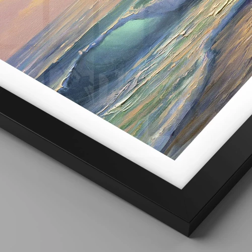Plakat i sort ramme - Bølgernes turkisfarvede sang - 50x70 cm