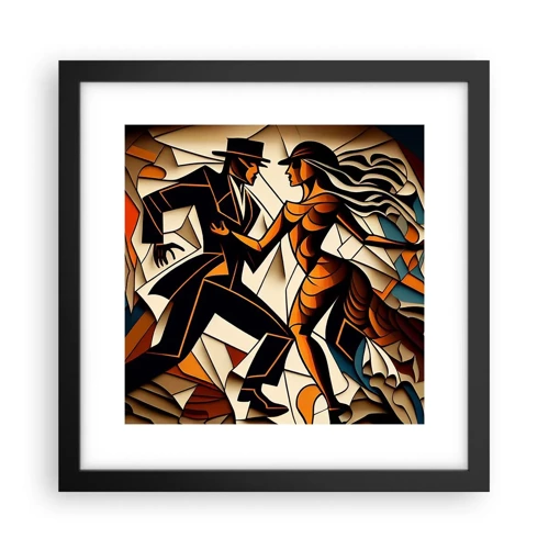 Plakat i sort ramme - Dans af lidenskab og passion - 30x30 cm