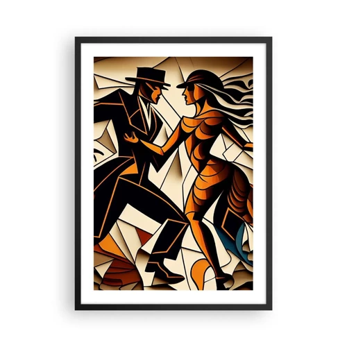 Plakat i sort ramme - Dans af lidenskab og passion - 50x70 cm