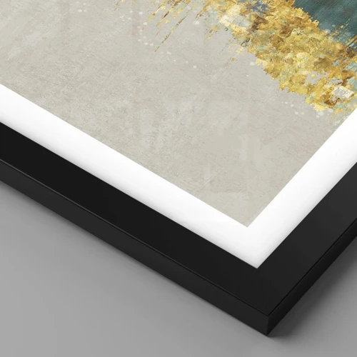 Plakat i sort ramme - Den gyldne grænse - 50x70 cm