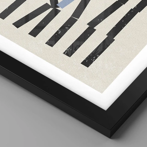 Plakat i sort ramme - Dominoer - komposition - 50x50 cm