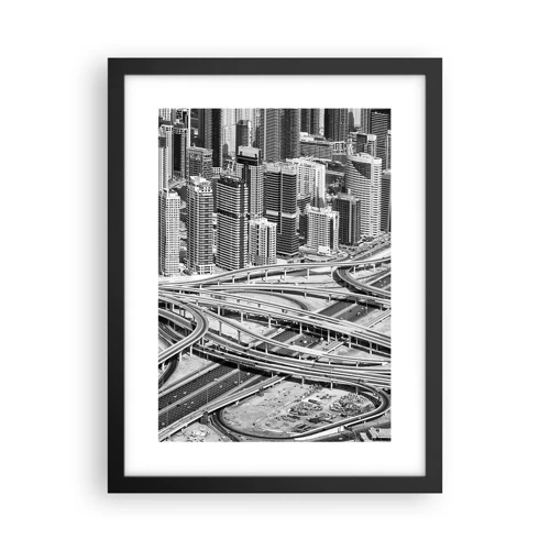 Plakat i sort ramme - Dubai - den umulige by - 30x40 cm