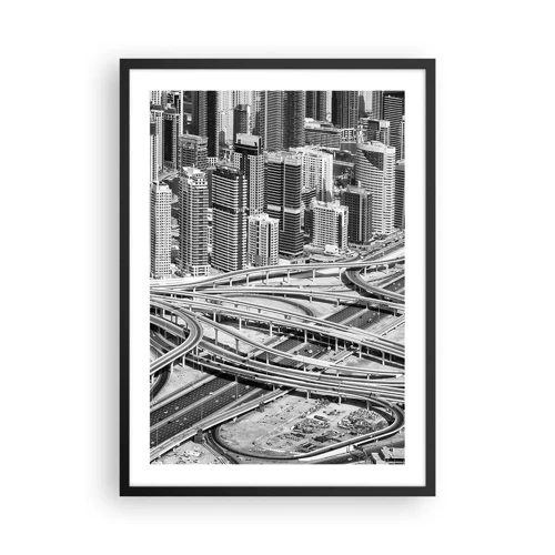 Plakat i sort ramme - Dubai - den umulige by - 50x70 cm