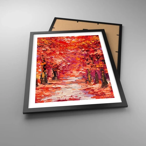 Plakat i sort ramme - Efterårets indtryk - 40x50 cm
