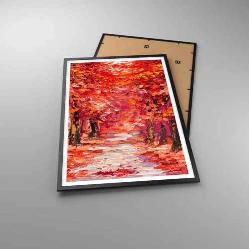 Plakat i sort ramme - Efterårets indtryk - 61x91 cm