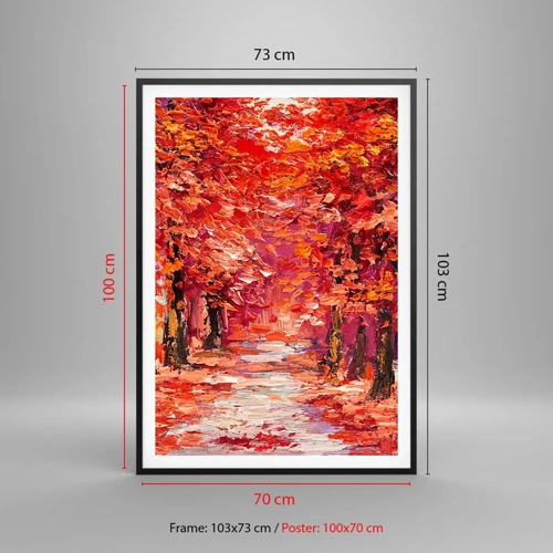 Plakat i sort ramme - Efterårets indtryk - 70x100 cm