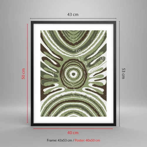 Plakat i sort ramme - Eksplosion af følelser - 40x50 cm