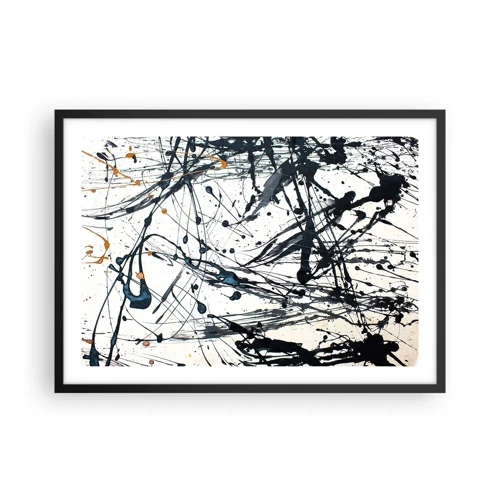 Plakat i sort ramme - Ekspressionistisk abstraktion - 70x50 cm