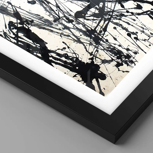Plakat i sort ramme - Ekspressionistisk abstraktion - 70x50 cm