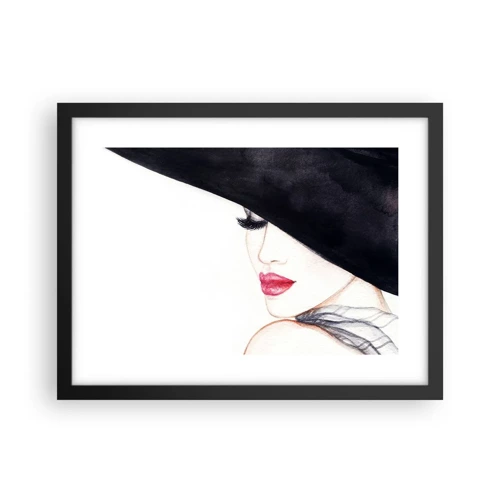 Plakat i sort ramme - Elegance og sensualitet - 40x30 cm