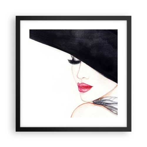 Plakat i sort ramme - Elegance og sensualitet - 40x40 cm