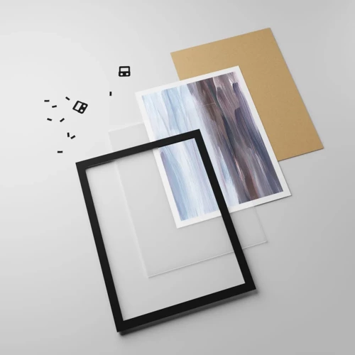 Plakat i sort ramme - Elementer: vand - 50x70 cm