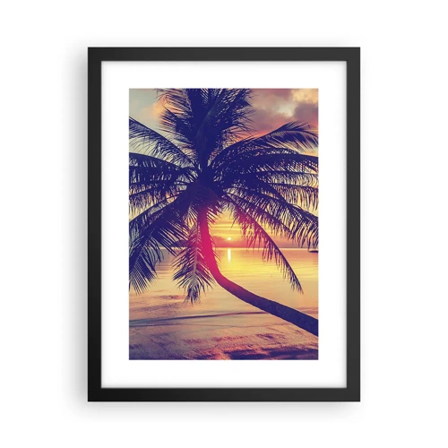 Plakat i sort ramme - En aften under palmerne - 30x40 cm