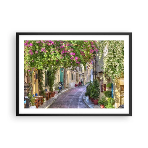 Plakat i sort ramme - En blomstrende gyde - 70x50 cm