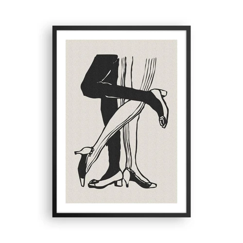 Plakat i sort ramme - En feminin egenskab - 50x70 cm