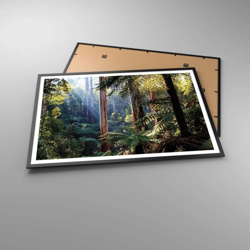 Plakat i sort ramme - En fortælling om skoven - 100x70 cm