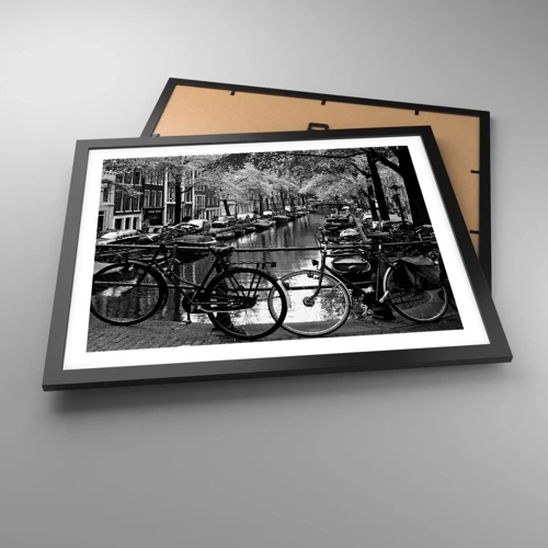 Plakat i sort ramme - En meget hollandsk udsigt - 50x40 cm