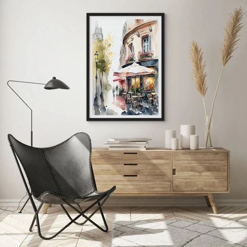 Plakat i sort ramme - En parisisk morgen - 50x70 cm