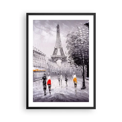 Plakat i sort ramme - En parisisk spadseretur - 50x70 cm