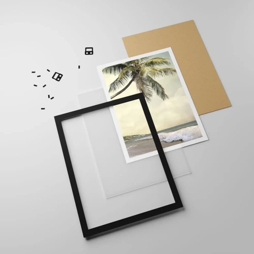 Plakat i sort ramme - En tropisk drøm - 30x40 cm