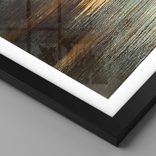 Plakat i sort ramme - En utilsigtet farverig komposition - 30x40 cm