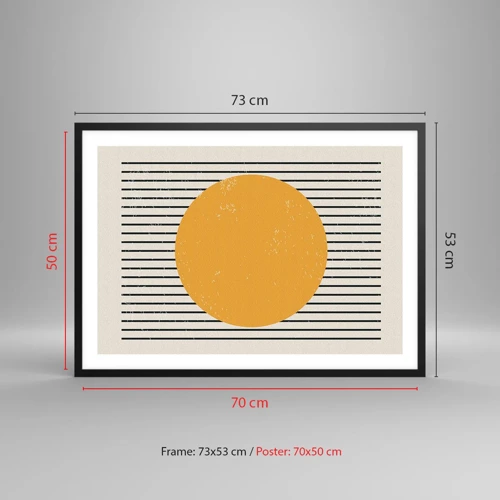 Plakat i sort ramme - Enkelthedens kraft - 70x50 cm