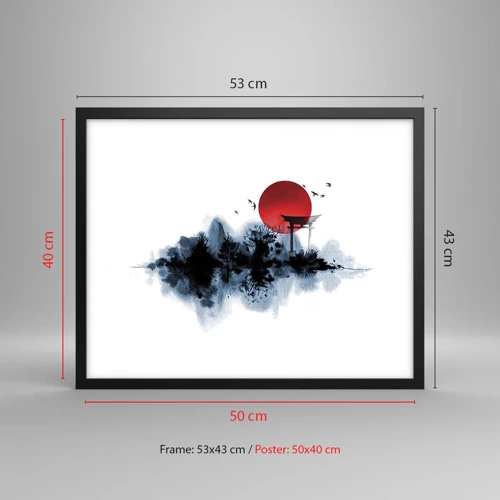 Plakat i sort ramme - Et japansk synspunkt - 50x40 cm