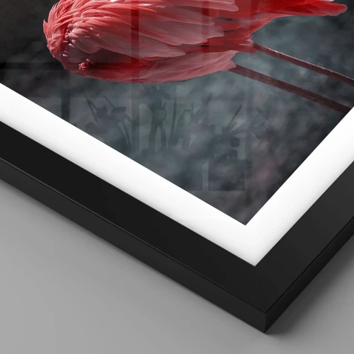 Plakat i sort ramme - Et karmosinrødt naturdigt - 91x61 cm