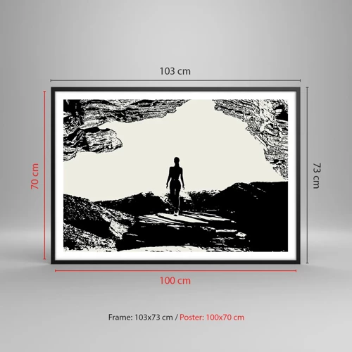 Plakat i sort ramme - Et nyt udseende - 100x70 cm